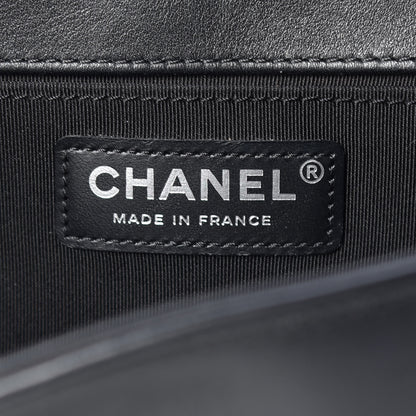 Chanel Calfskin Chevron Quilted Medium Boy Flap Black 8 of 13