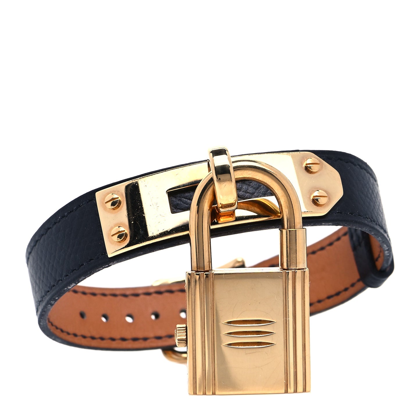 Stainless Steel Courchevel 20mm Kelly Cadena Quartz Watch Noir