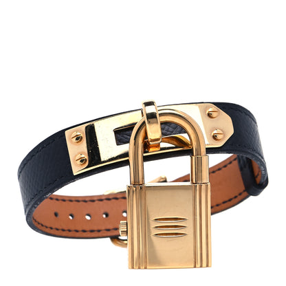 Hermes Stainless Steel Courchevel 20mm Kelly Cadena Quartz Watch Noir 3 of 4