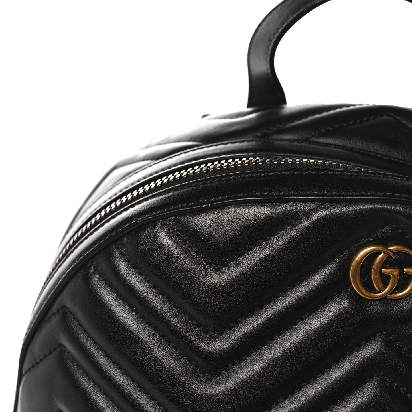 Calfskin Matelasse GG Marmont Day Backpack Black