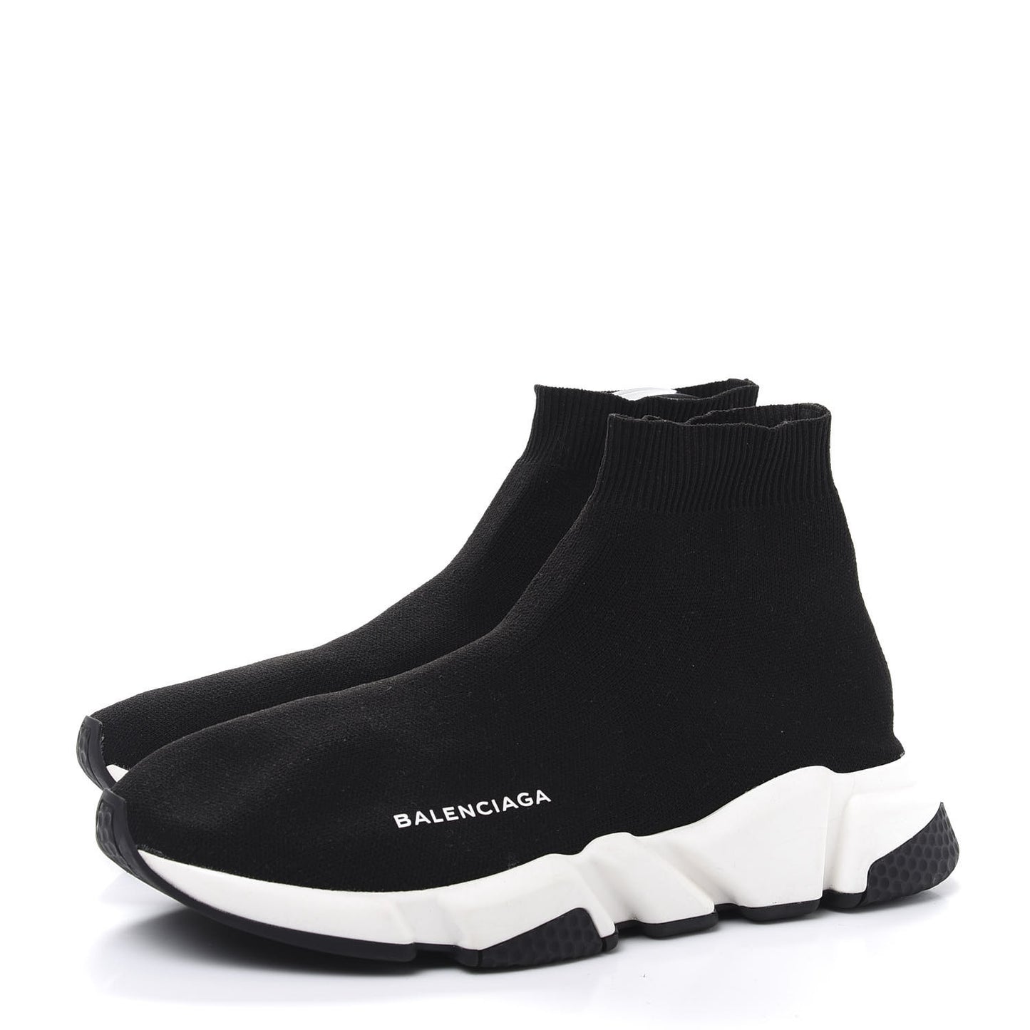 Neoprene Knit Womens Speed Sneakers 41 Black White