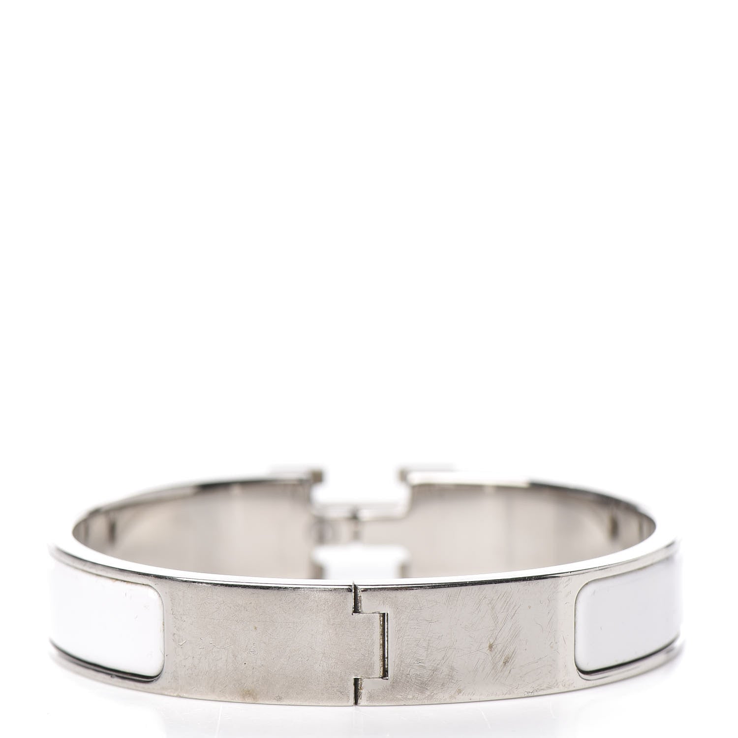 Hermes Enamel Narrow Clic Clac H Bracelet PM White 2 of 5