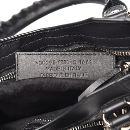 Balenciaga Alpaca Calfskin Classic Silver Hardware Mini City Black 7 of 15