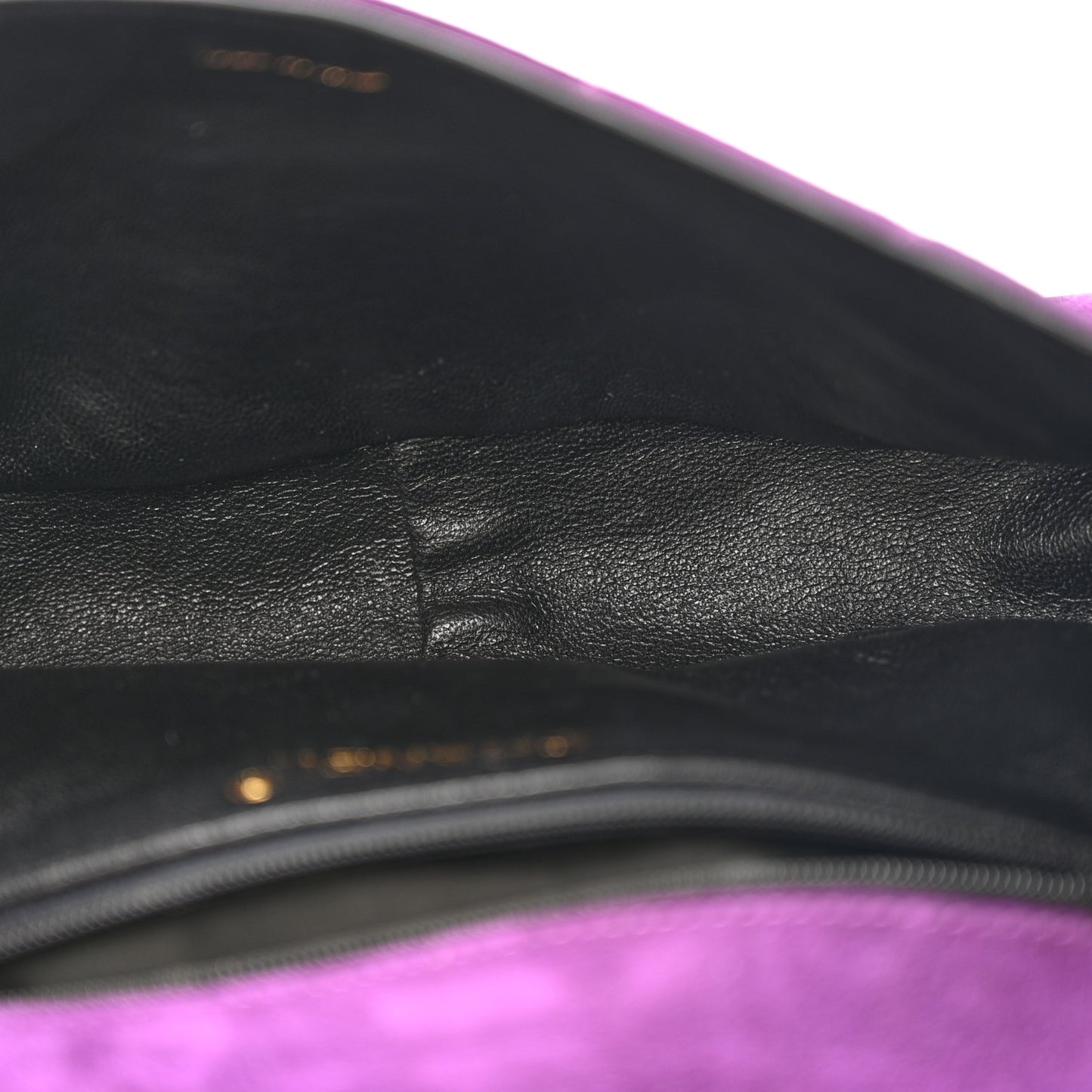 Suede Quilted CC Tassel Clutch Purple