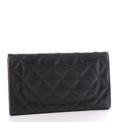 Chanel Caviar Quilted Large Flap Wallet Black 2 of 9
