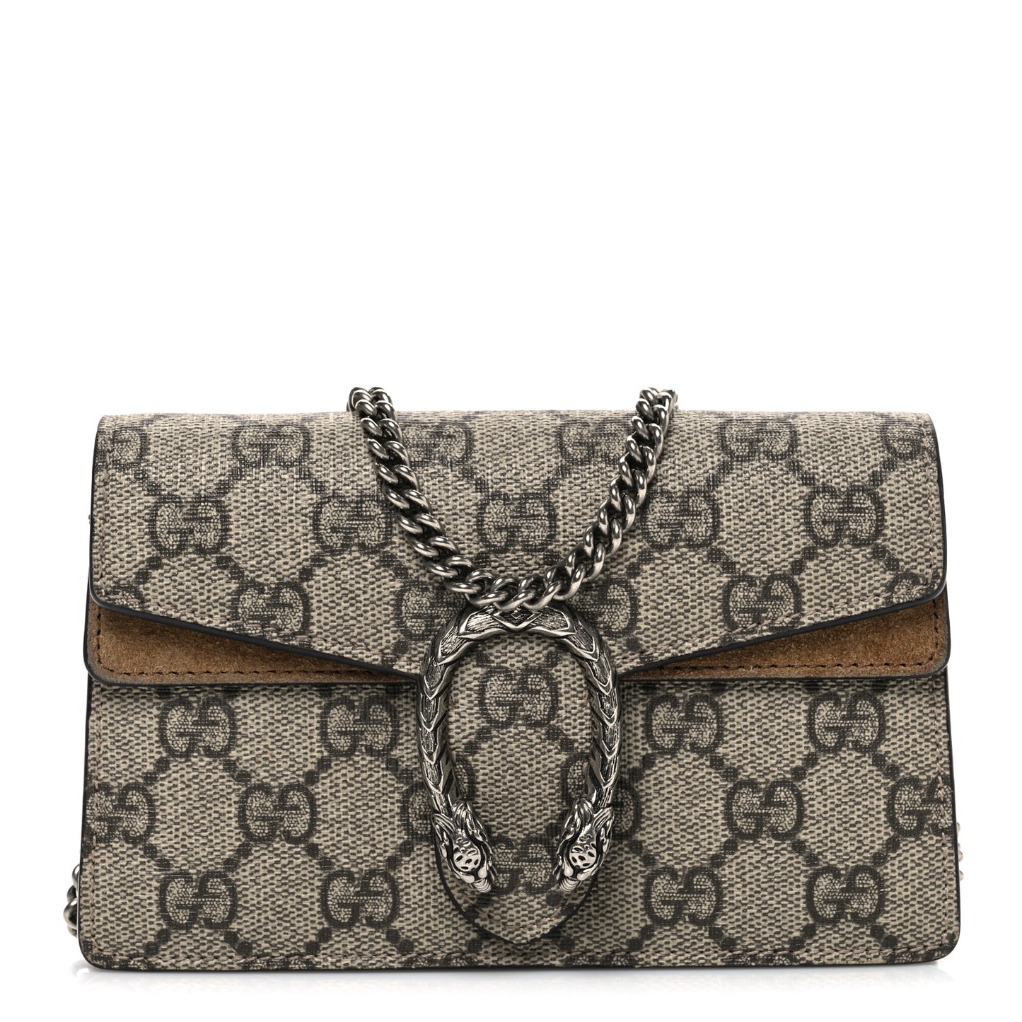 GG Supreme Monogram Super Mini Dionysus Shoulder Bag Taupe