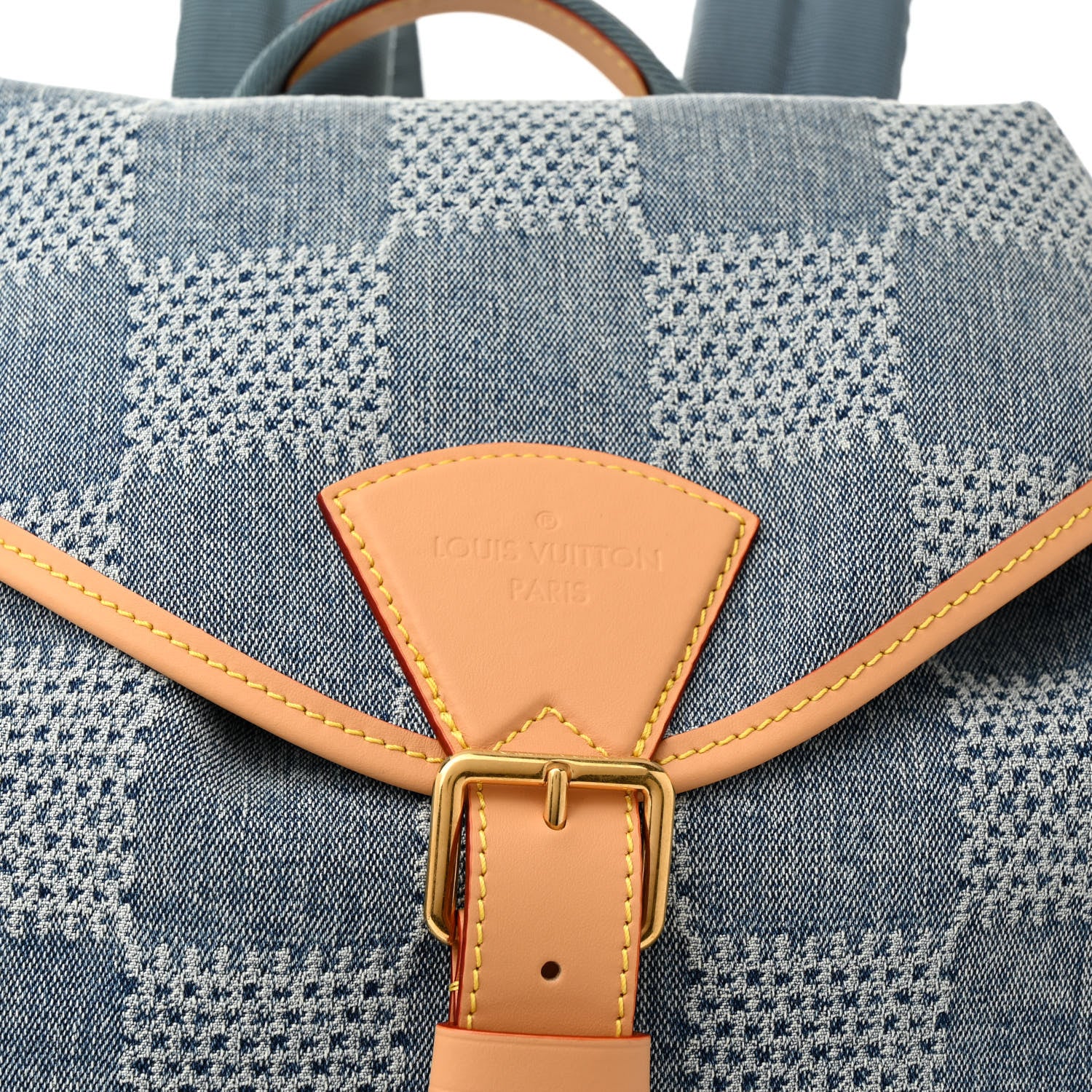Louis Vuitton Damier Denim 3D Montsouris Backpack Bleu 7 of 9