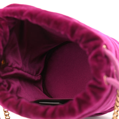 Gucci Velvet Matelasse Mini GG Marmont 2.0 Bucket Bag Fuchsia Violet Cyclamen 5 of 11