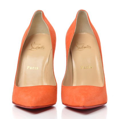 Christian Louboutin Suede Pigalle Follies 100 Pumps 37 Magma 2 of 17