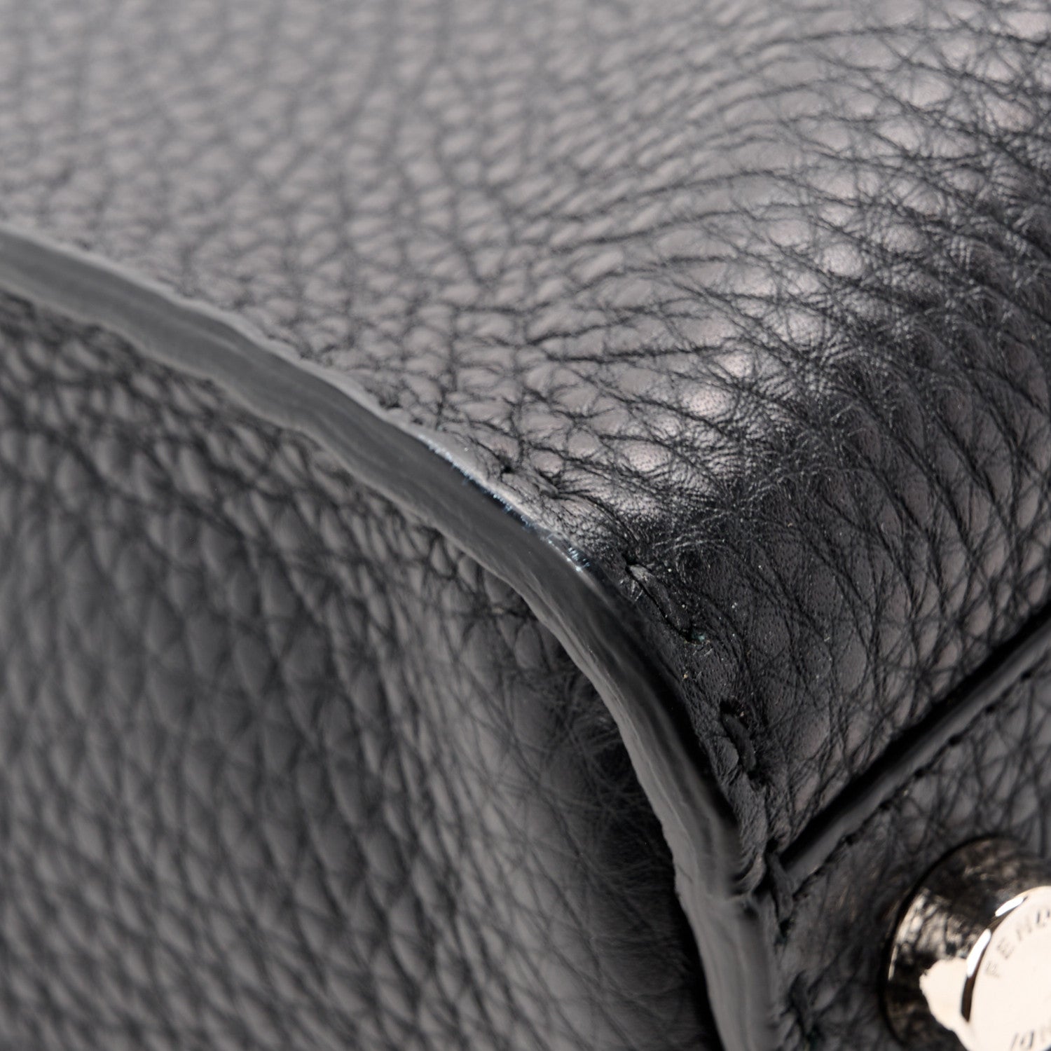 Fendi Cuoio Romano Selleria Monster Eyes Inlay Mens Large Peekaboo Iconic Essential Satchel Black Sunflower 10 of 10