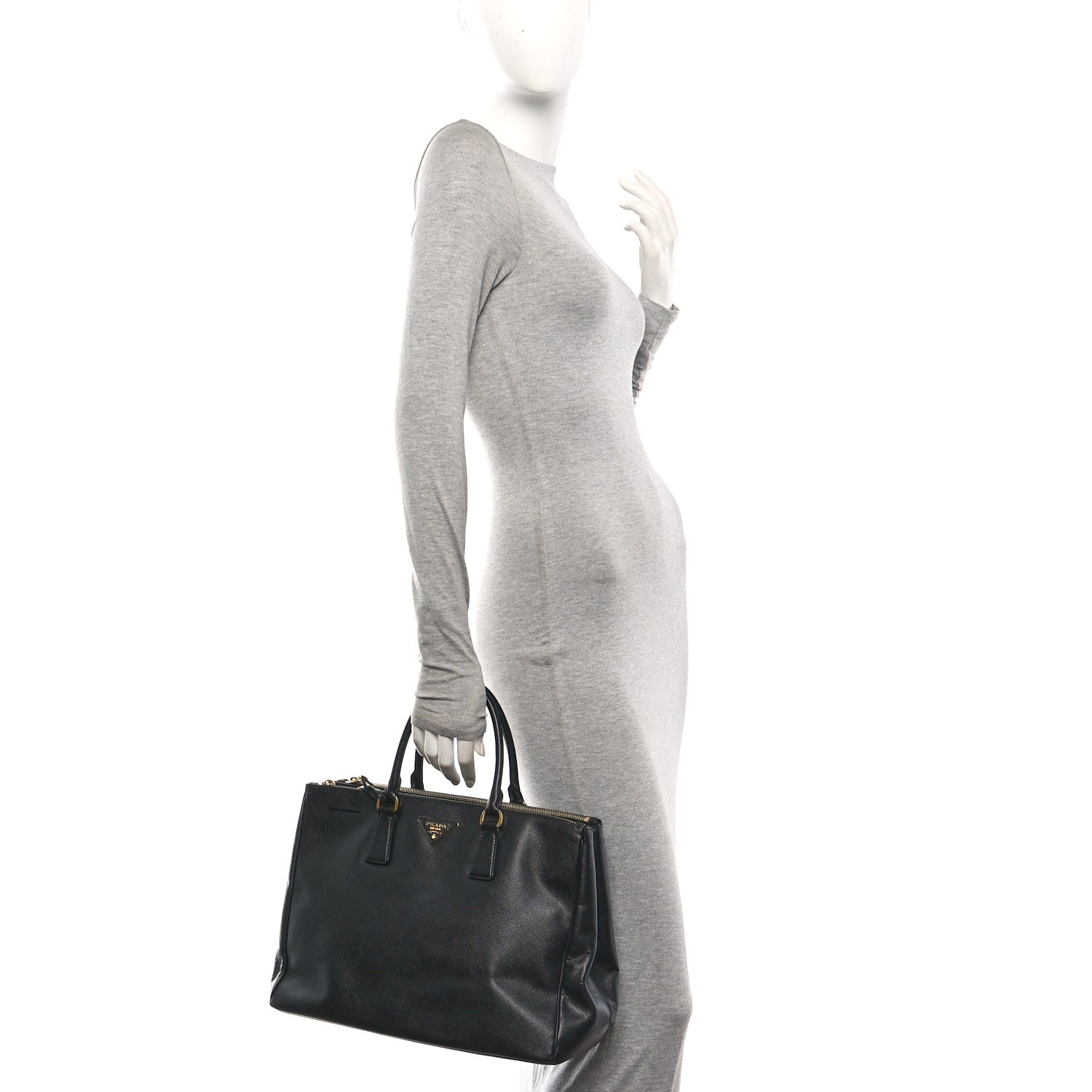 Prada Saffiano Lux Large Galleria Double Zip Tote Black 1905193