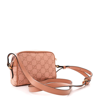 Gucci Monogram Textured Dollar Calfskin Mini Ophidia Shoulder Bag Cloche Rose Pink 3 of 11