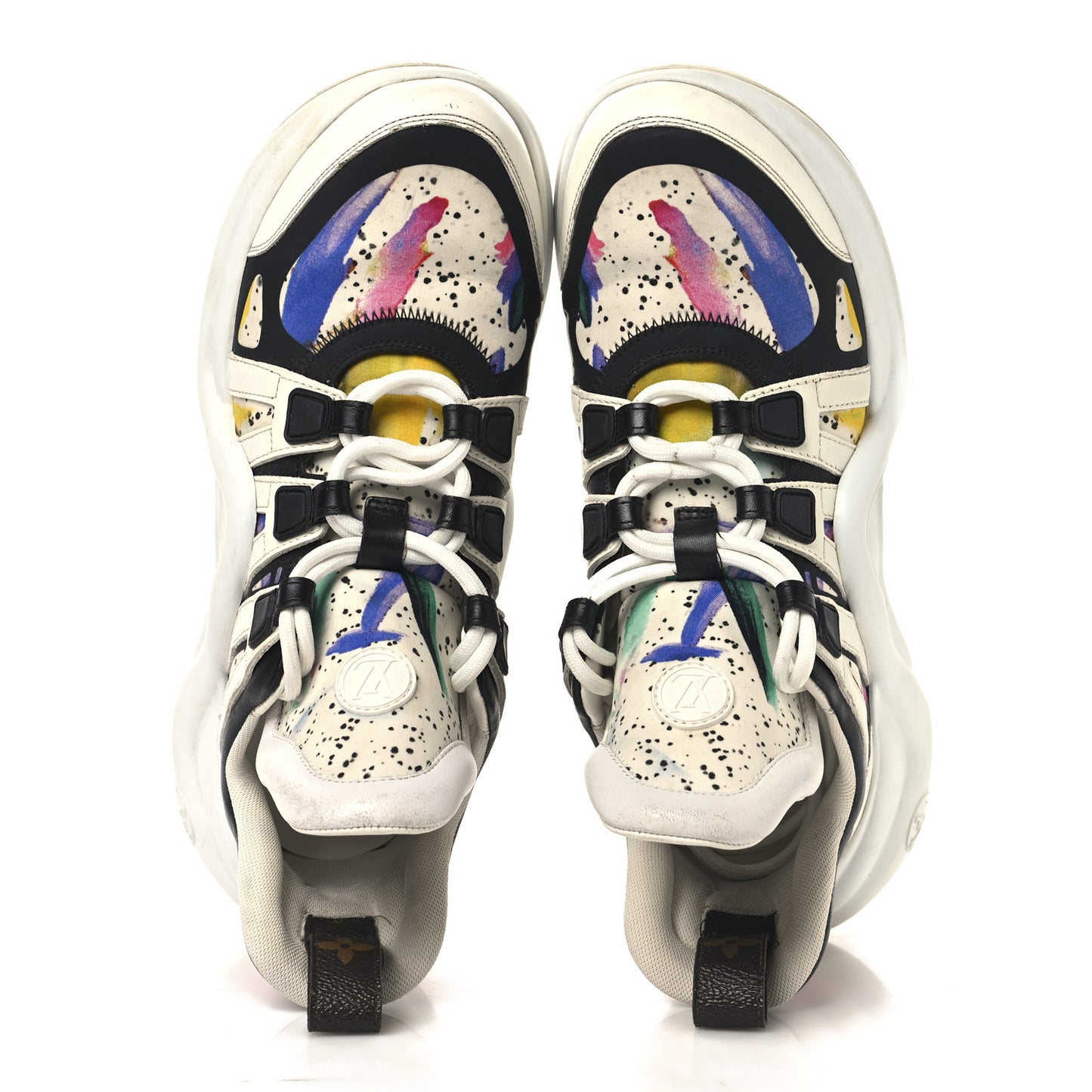 Calfskin Monogram LV Archlight Sneakers 39 Multicolor White
