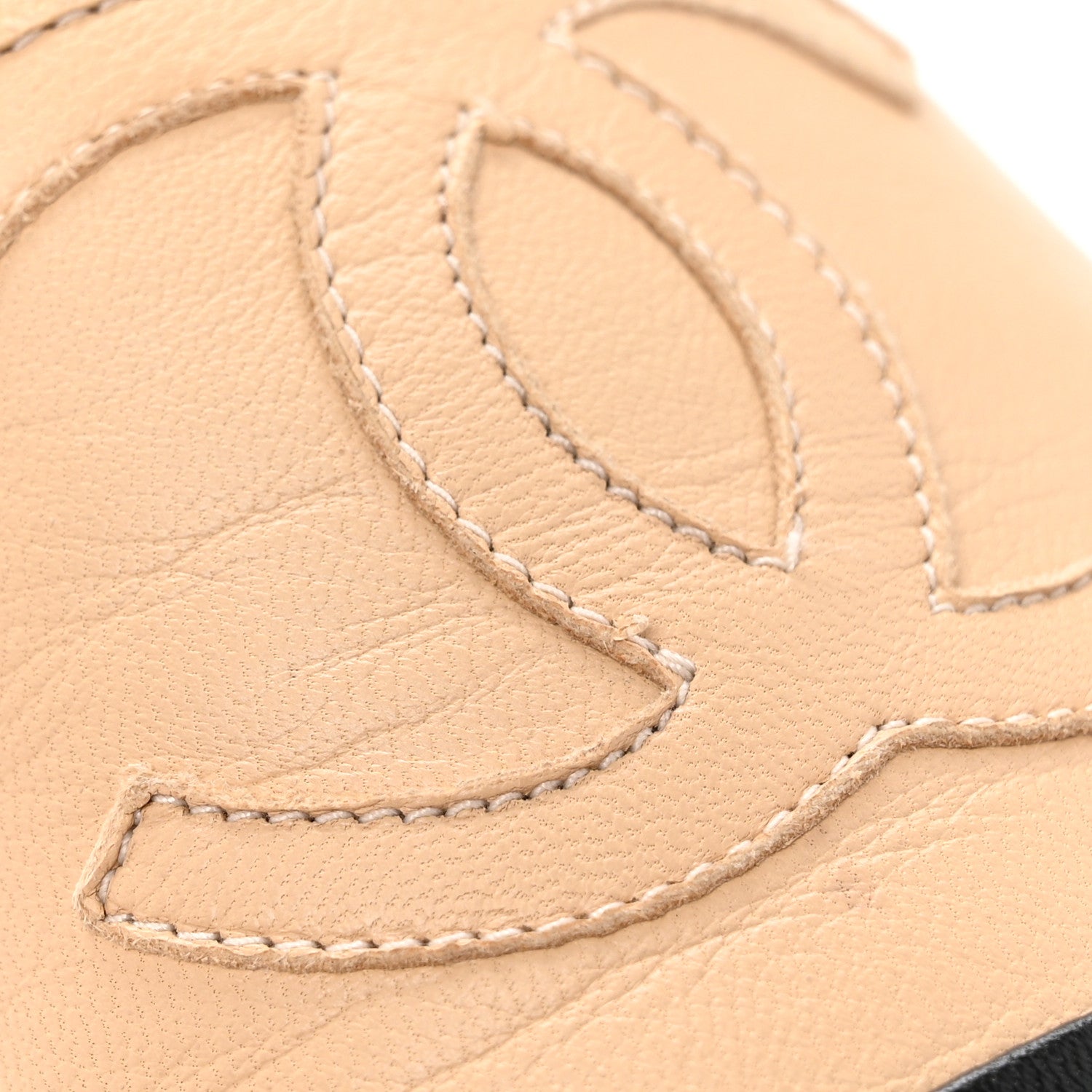 Chanel Lambskin CC Espadrilles 37 Beige Black 11 of 11