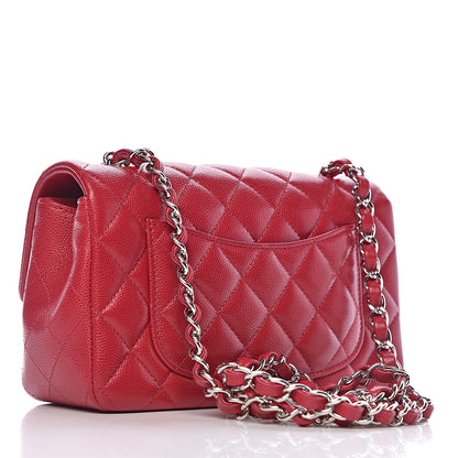 Chanel Caviar Quilted Mini Rectangular Flap Dark Pink 3 of 11