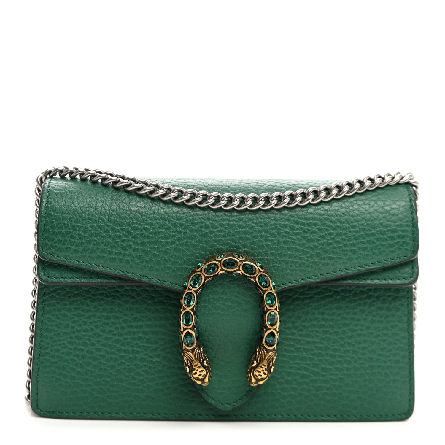 Gucci Calfskin Super Mini Dionysus Shoulder Bag Emerald 1 of 9