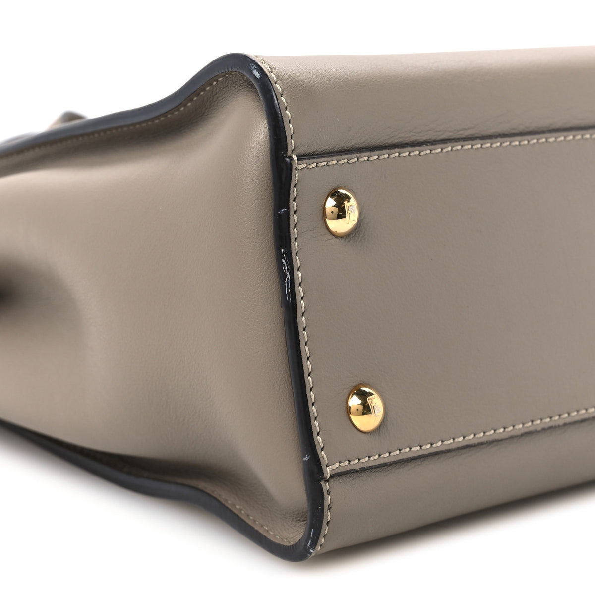 Vitello Seta Shiny Nappa Plexiglass Medium Peekaboo I SEE U Satchel Tortora