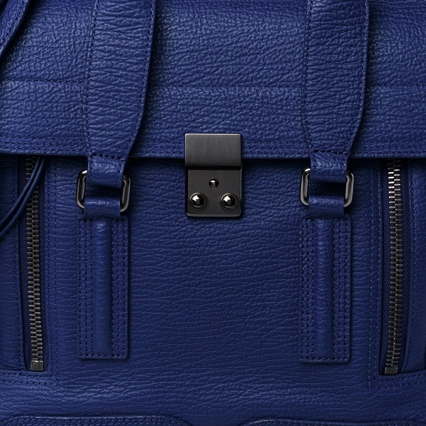 Textured Calfskin Medium Pashli Satchel Cobalt