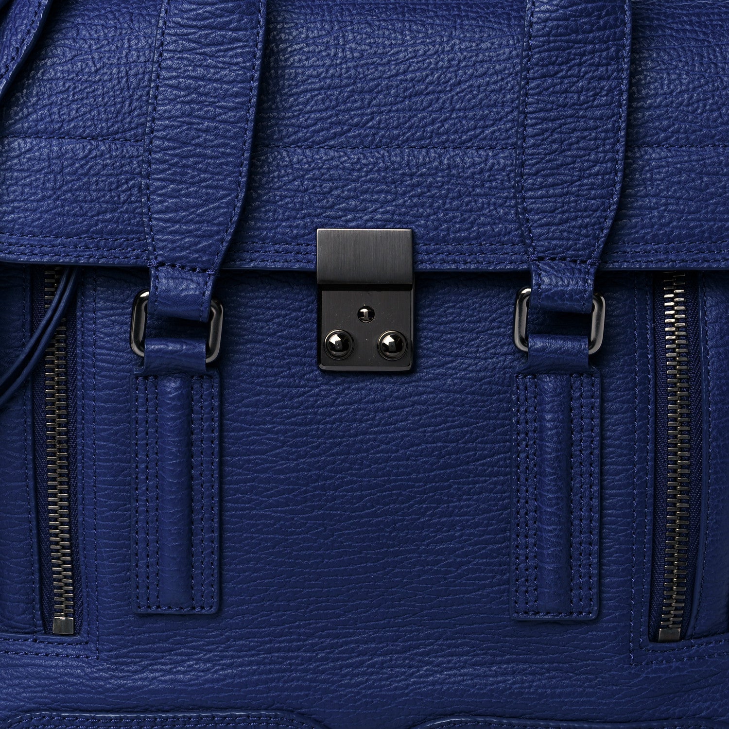3.1 Phillip Lim Textured Calfskin Medium Pashli Satchel Cobalt 7 of 9