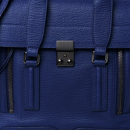 3.1 Phillip Lim Textured Calfskin Medium Pashli Satchel Cobalt 7 of 9
