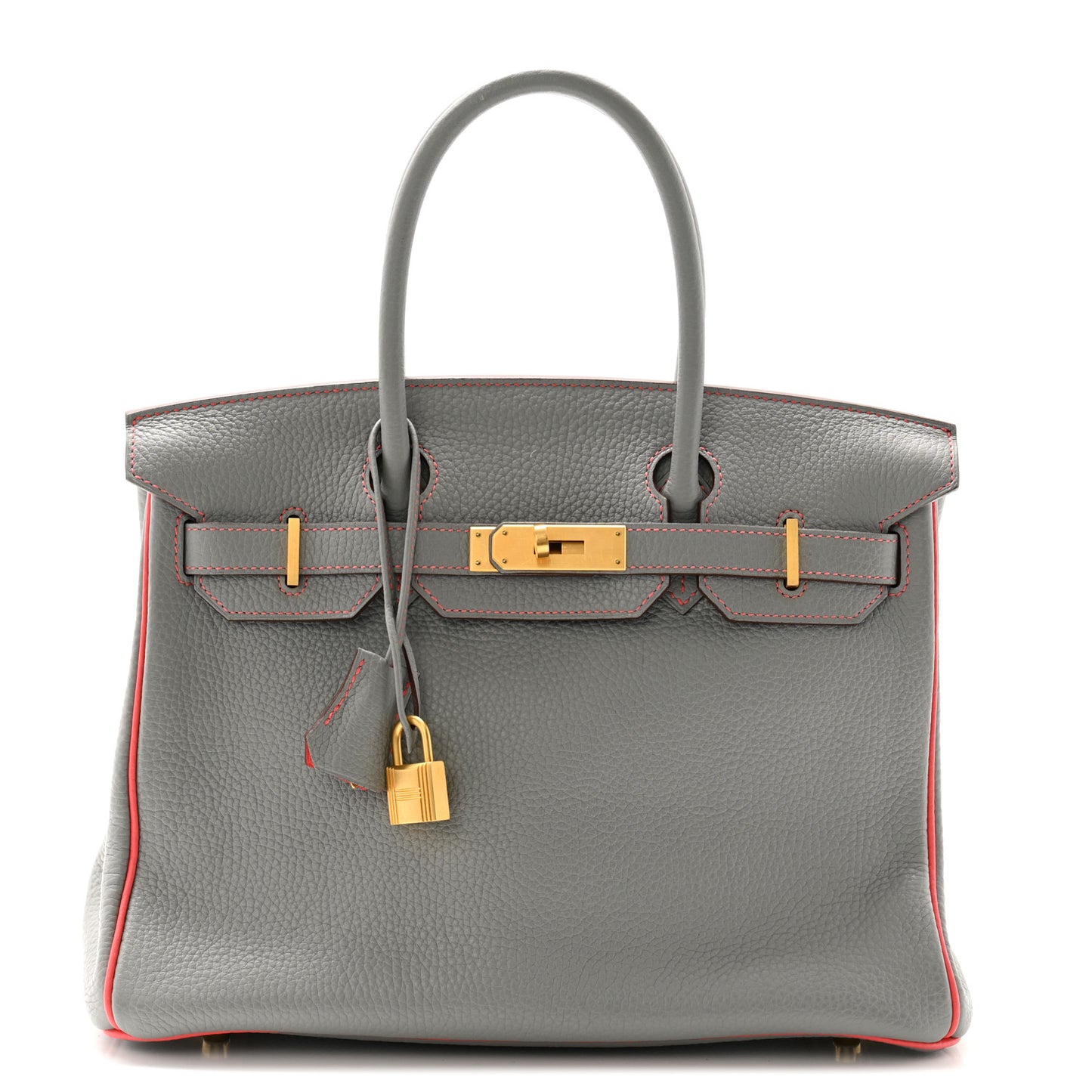 Togo Horseshoe Birkin 30 Gris Mouette Feu