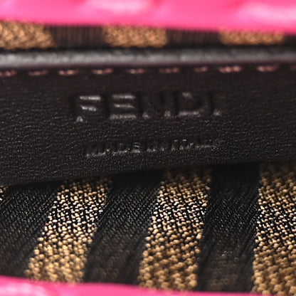 Fendi Vitello King Plexiglass Logo Embossed Mini Fendi Sunshine Shopper Tote Lampone 6 of 10