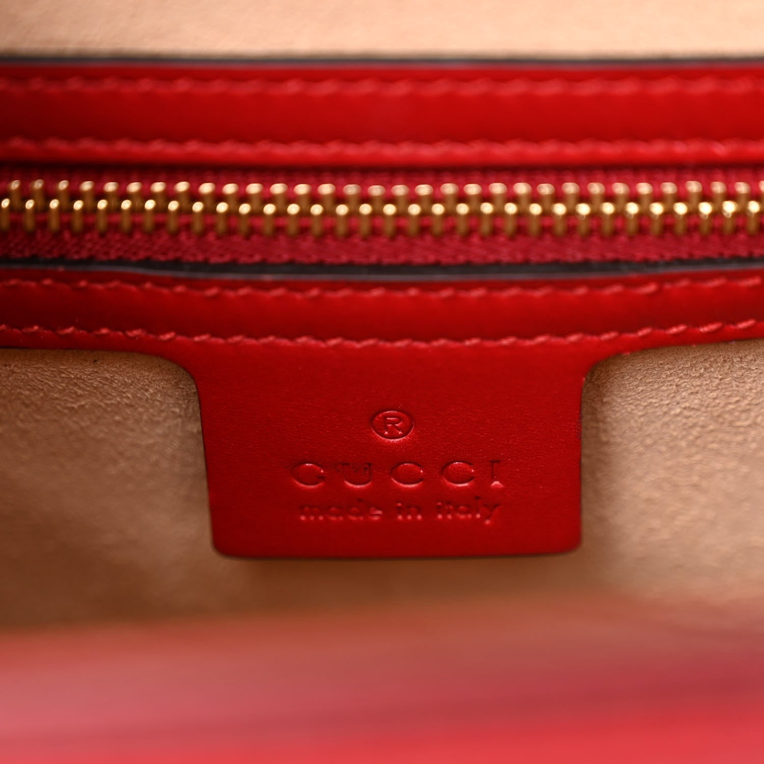 Gucci Guccissima Signature Small Padlock Top Handle Bag Hibiscus Red 7 of 11
