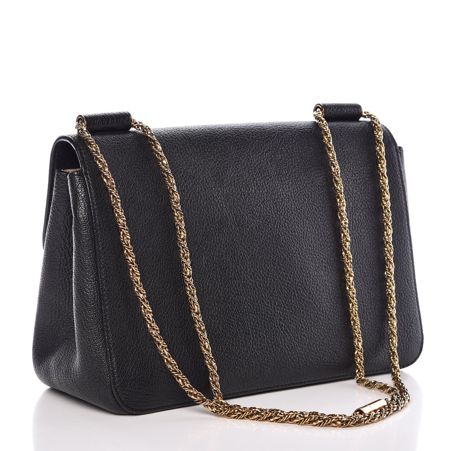 Goatskin Medium Elsie Shoulder Bag Black