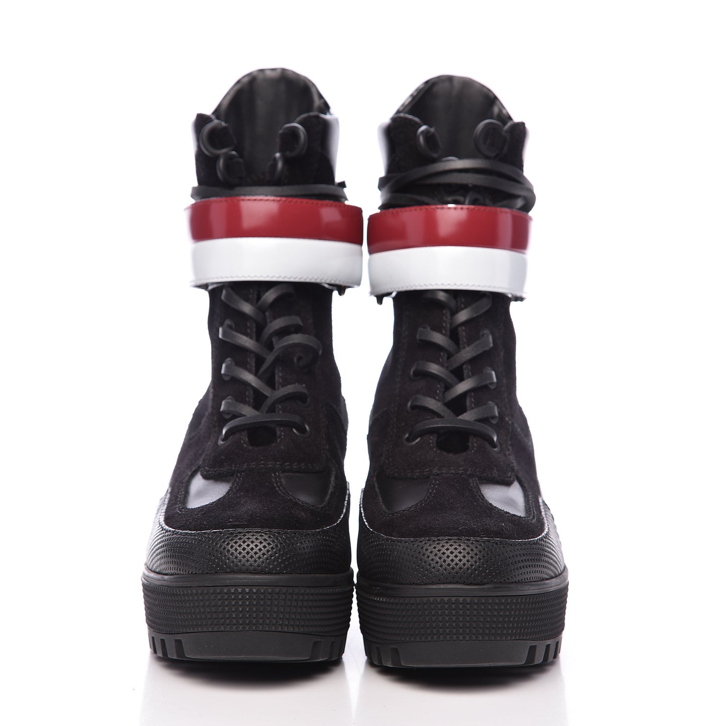 Suede Calfskin Laureate Platform Desert Boots 37 Black