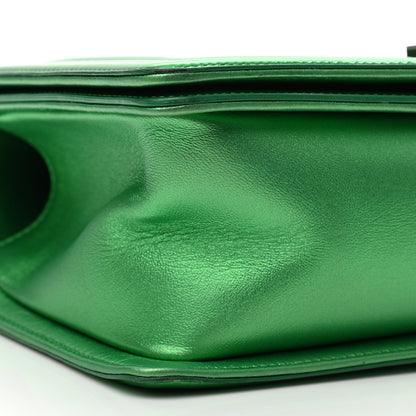 Chanel Metallic Patent Calfskin Quilted Medium Boy Flap Green 9 of 14