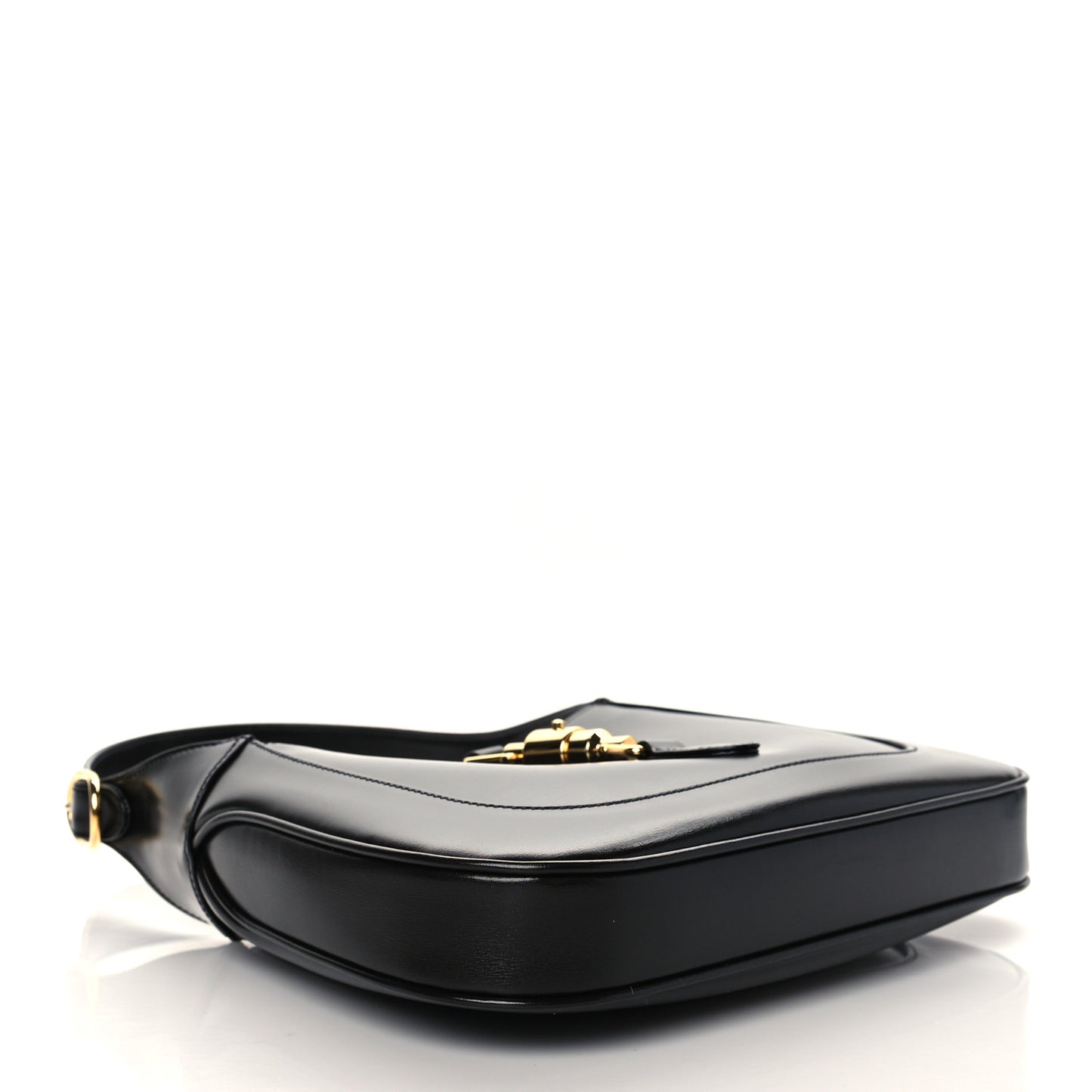 Boarded Dyana Lux Calfskin Small Jackie 1961 Hobo Black