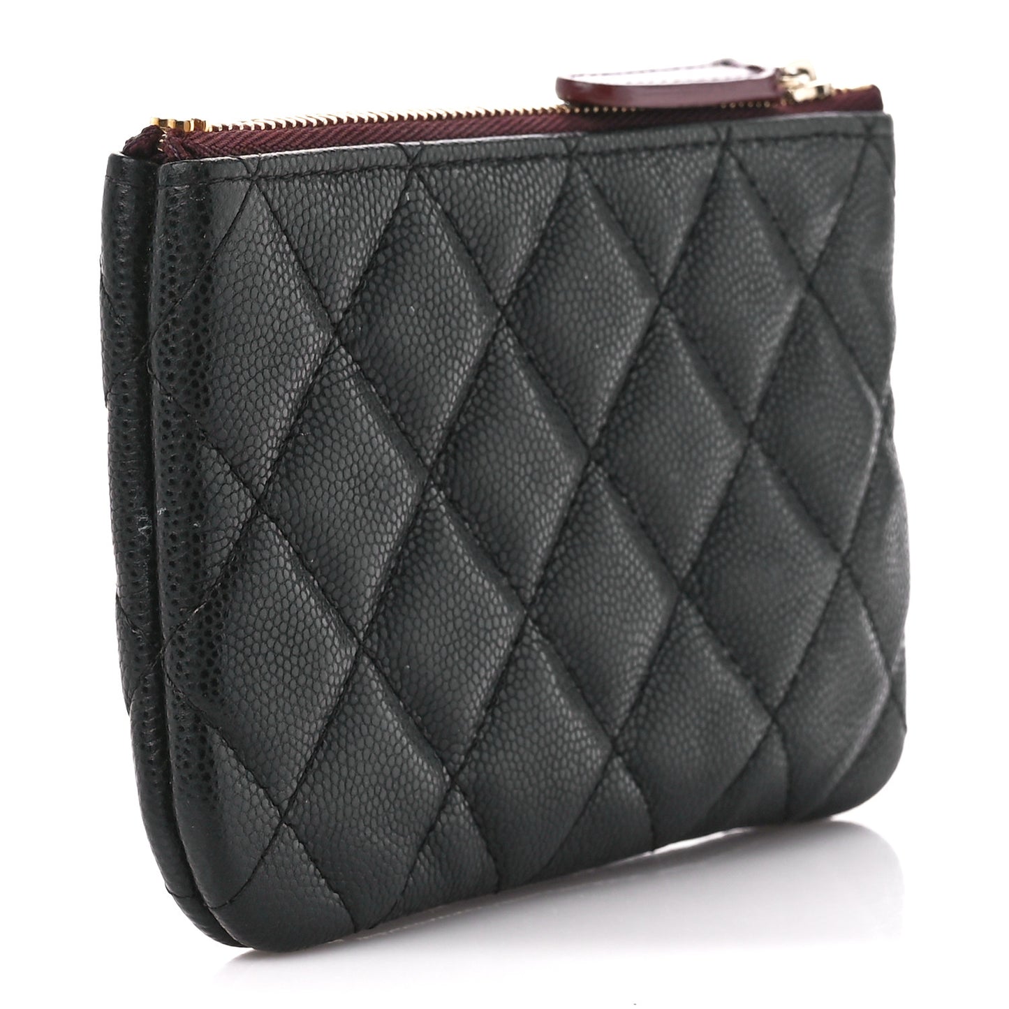 Caviar Quilted Small Cosmetic Case Black