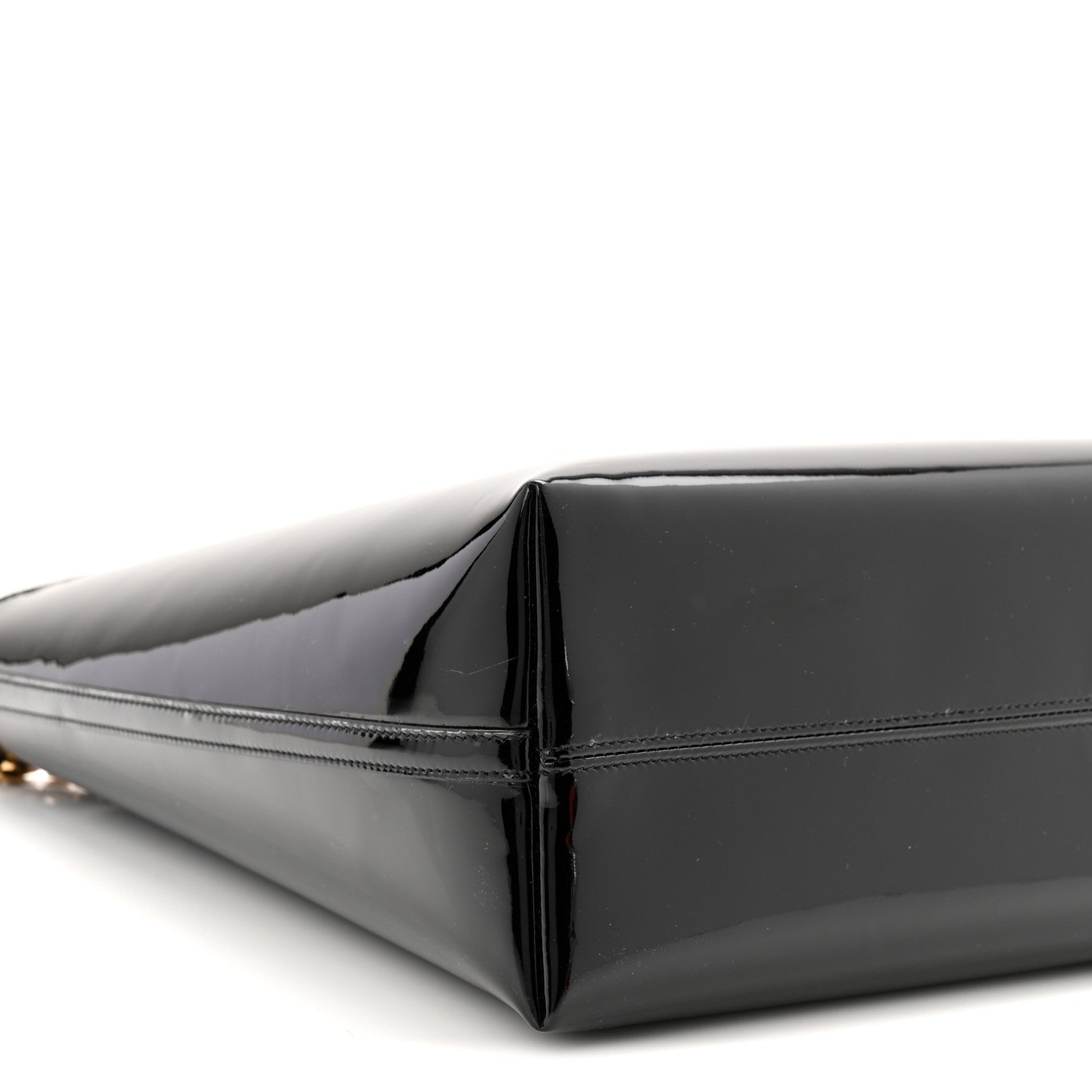 Saint Laurent Patent Calfskin Rendez-Vous Hobo Black 10 of 11