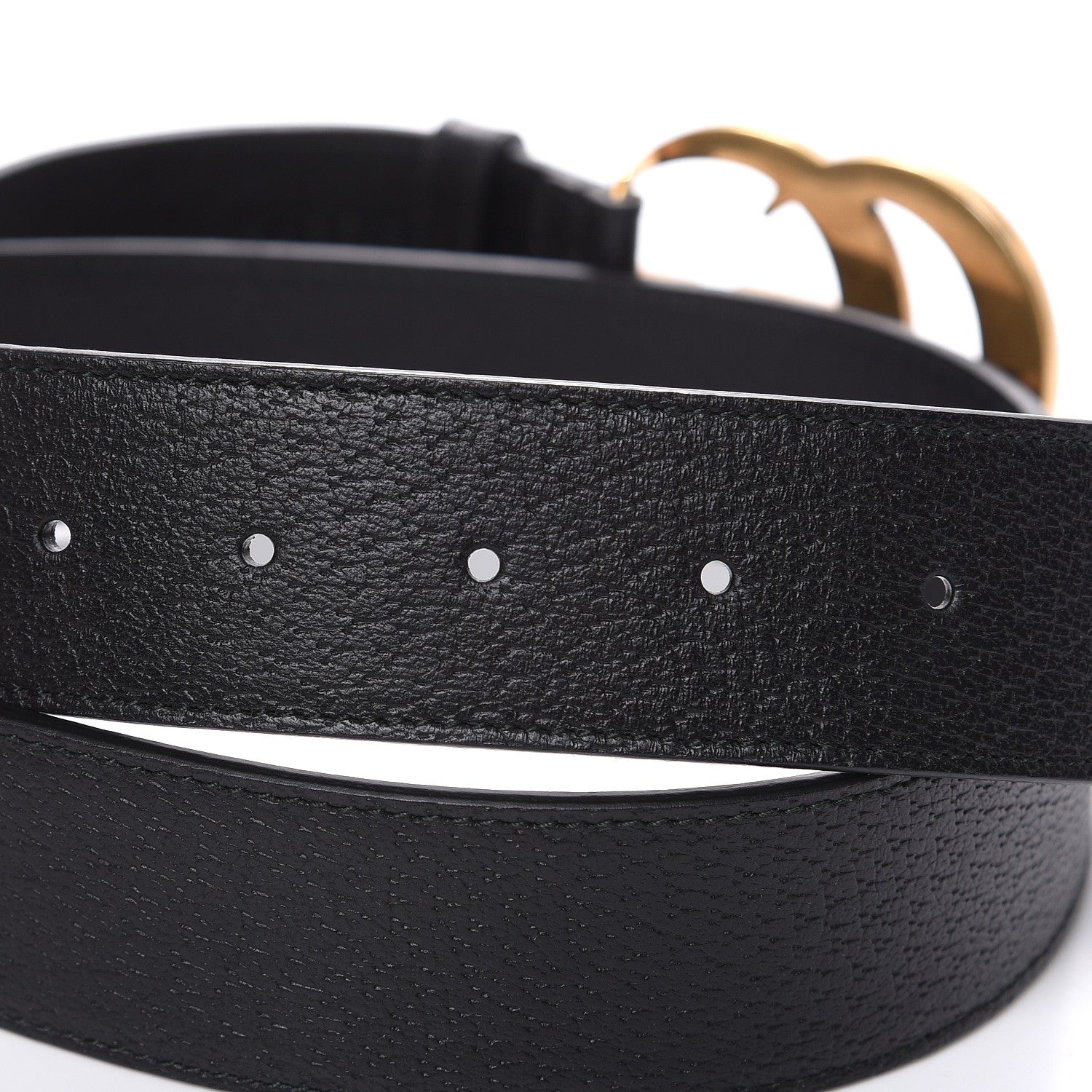 Gucci Textured Calfskin Double G 40mm Belt 95 38 Black 5 of 7