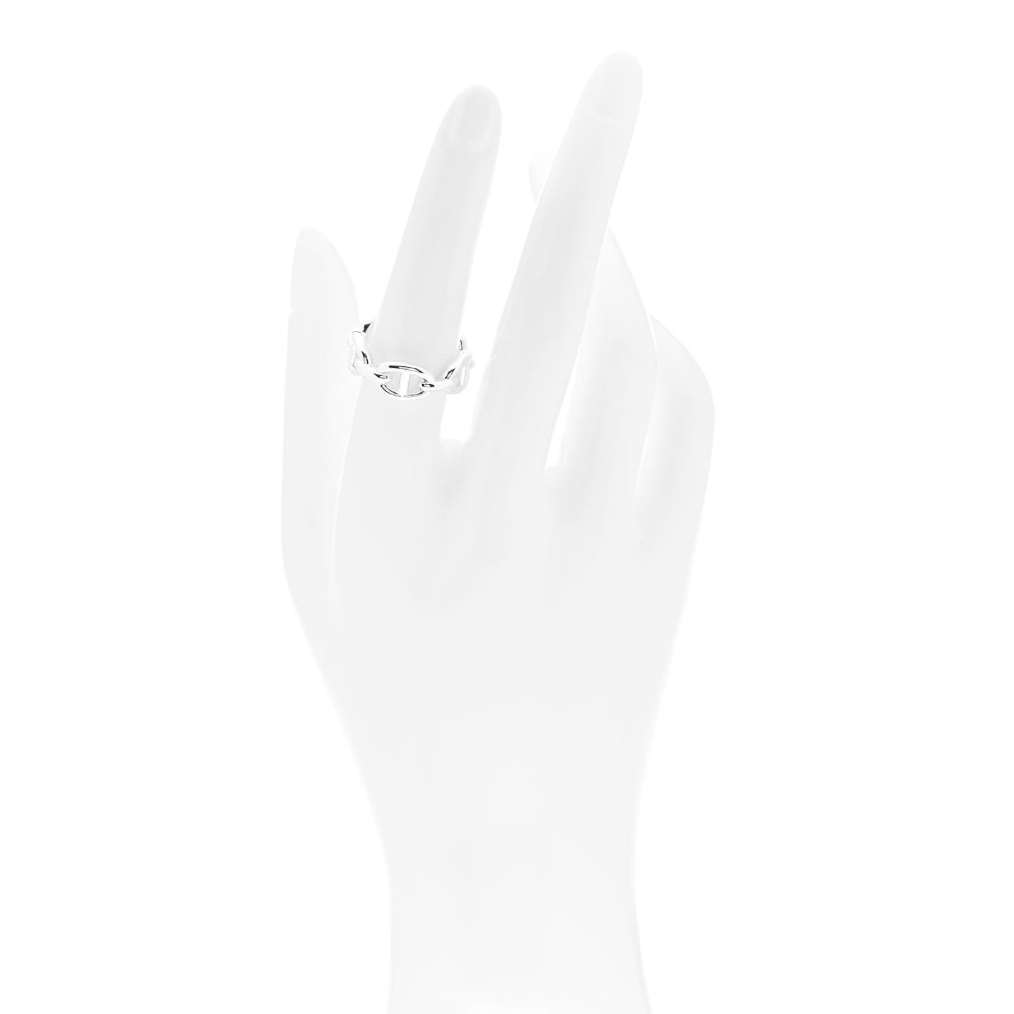 Sterling Silver PM Chaine d'Ancre Enchainee Band Ring 54 7