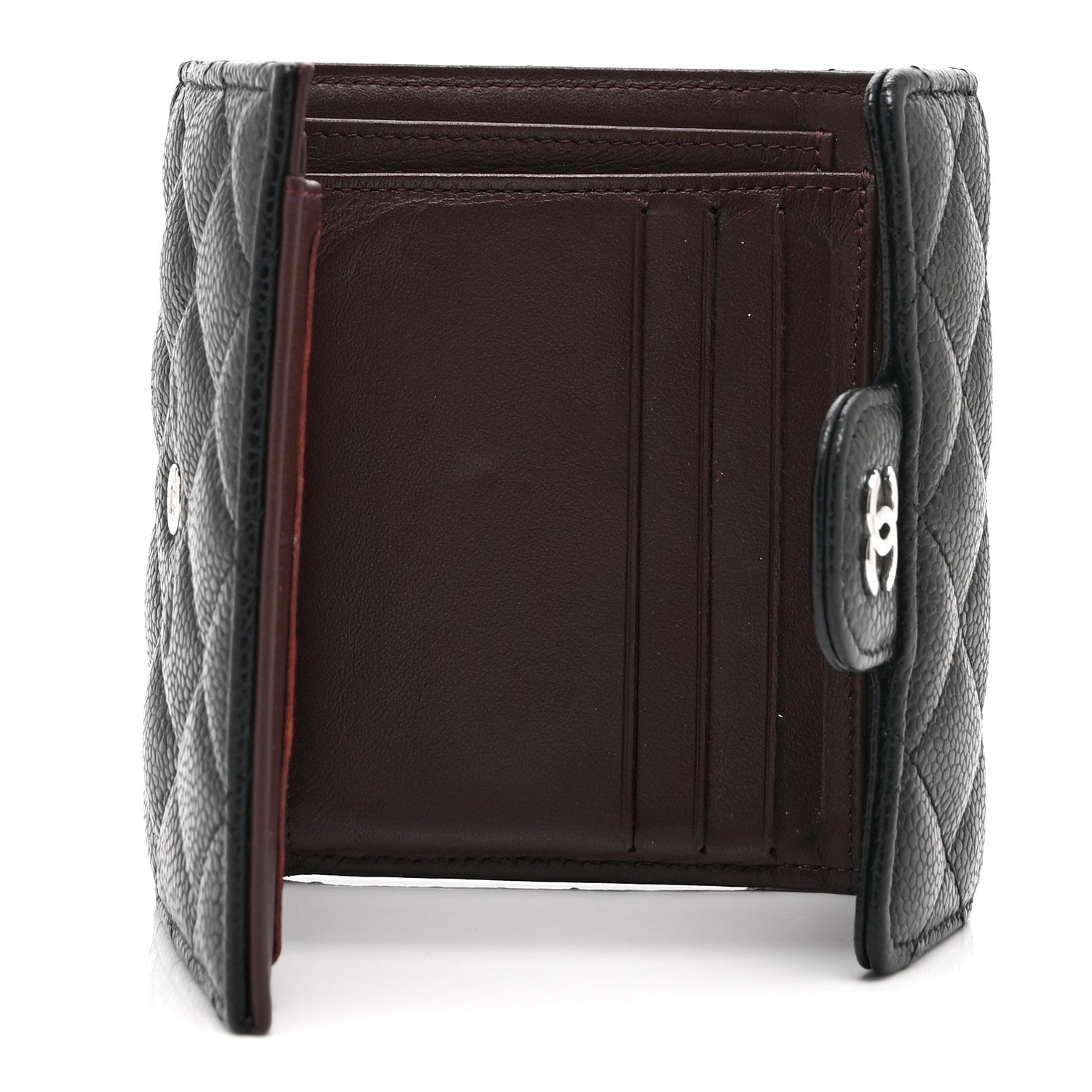 Chanel Caviar Quilted Compact Flap Wallet Black 5 of 11