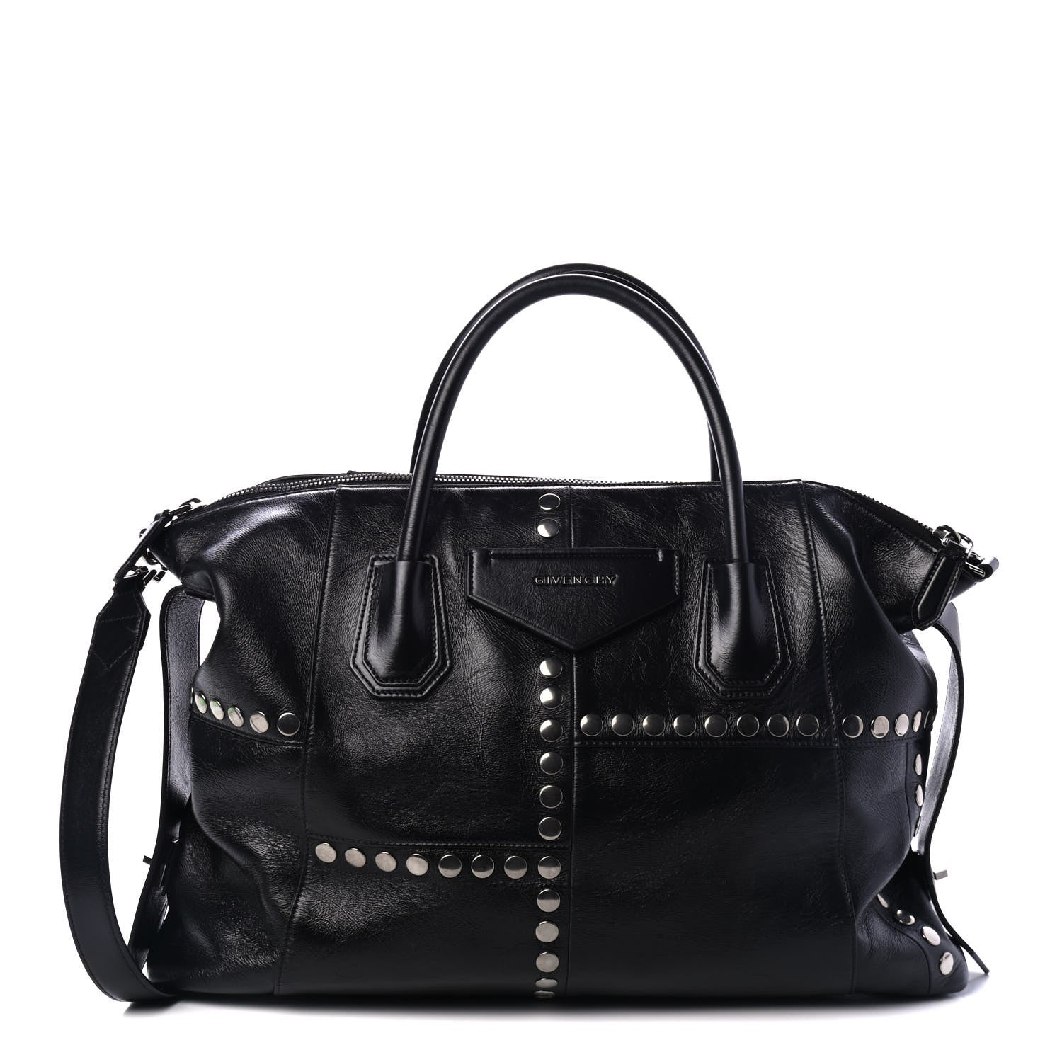 Givenchy Smooth Calfskin Medium Studded Soft Antigona Black 1 of 4