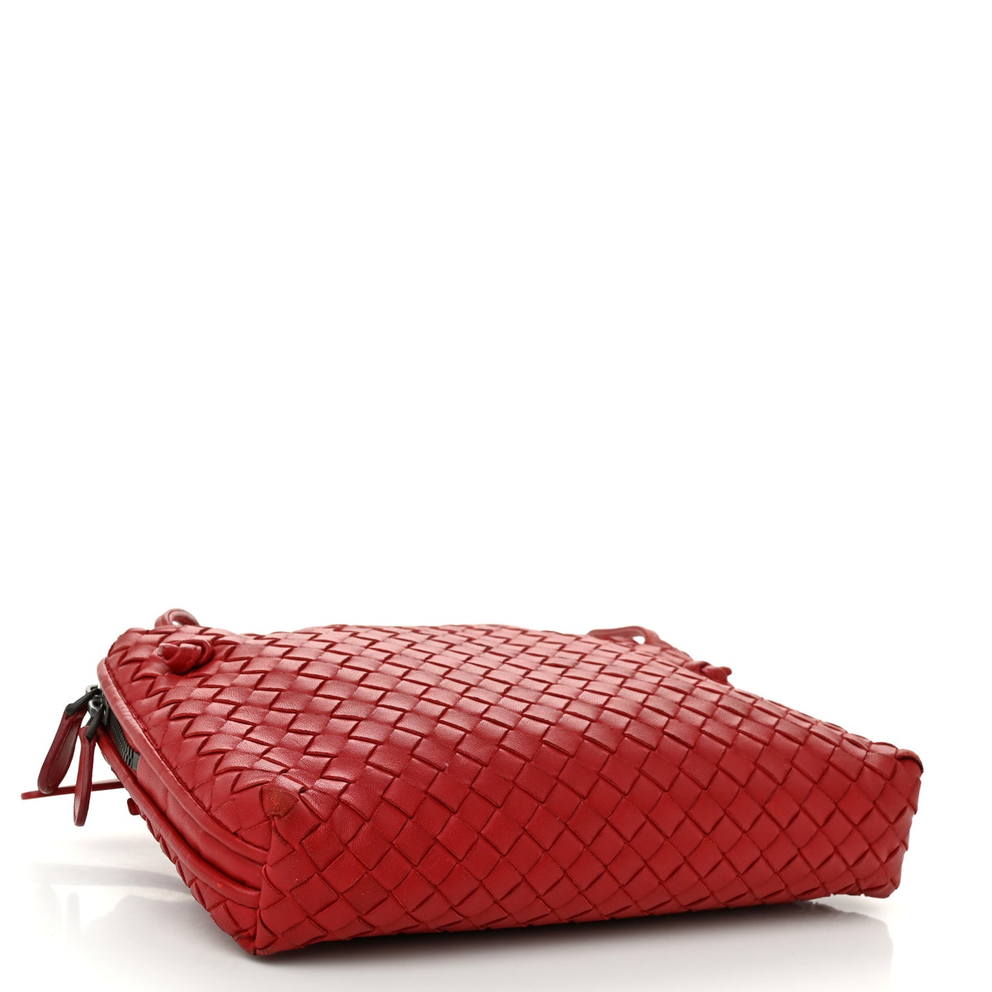 Nappa Intrecciato Nodini Crossbody Messenger Red