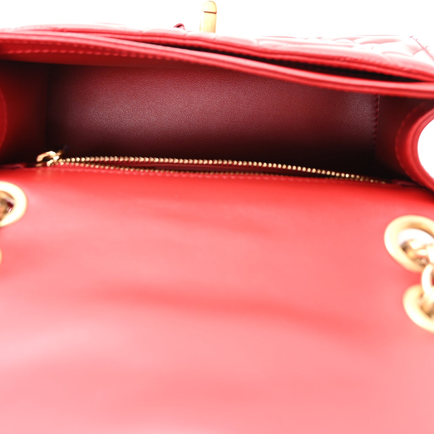 Calfskin Quilted Gancini Flap Bag Lipstick