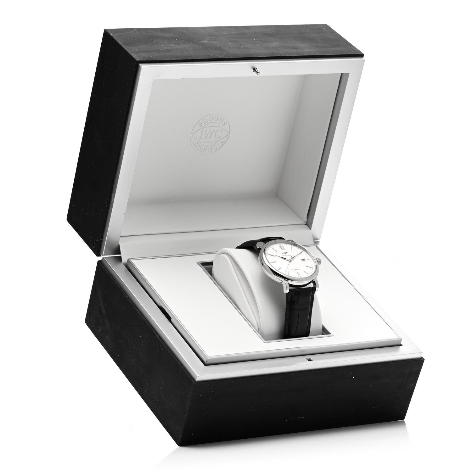 IWC Stainless Steel Alligator 40mm Portofino Automatic Watch IW356501 5 of 5