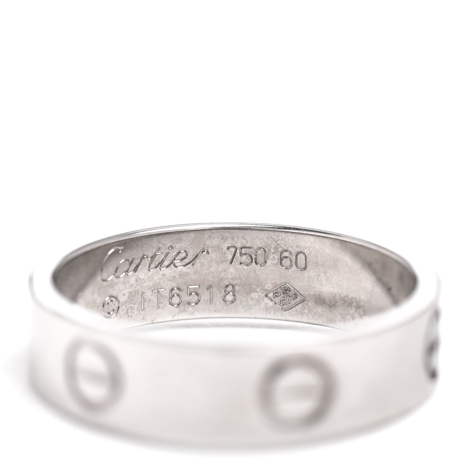 Cartier 18K White Gold 5.5mm LOVE Ring 60 9 4 of 4