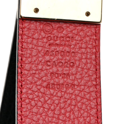 Gucci Dollar Calfskin 1973 Reversible Belt 90 36 Black Sun Orange 7 of 7