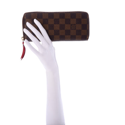 Louis Vuitton Damier Ebene Clemence Wallet Cherry 2 of 8