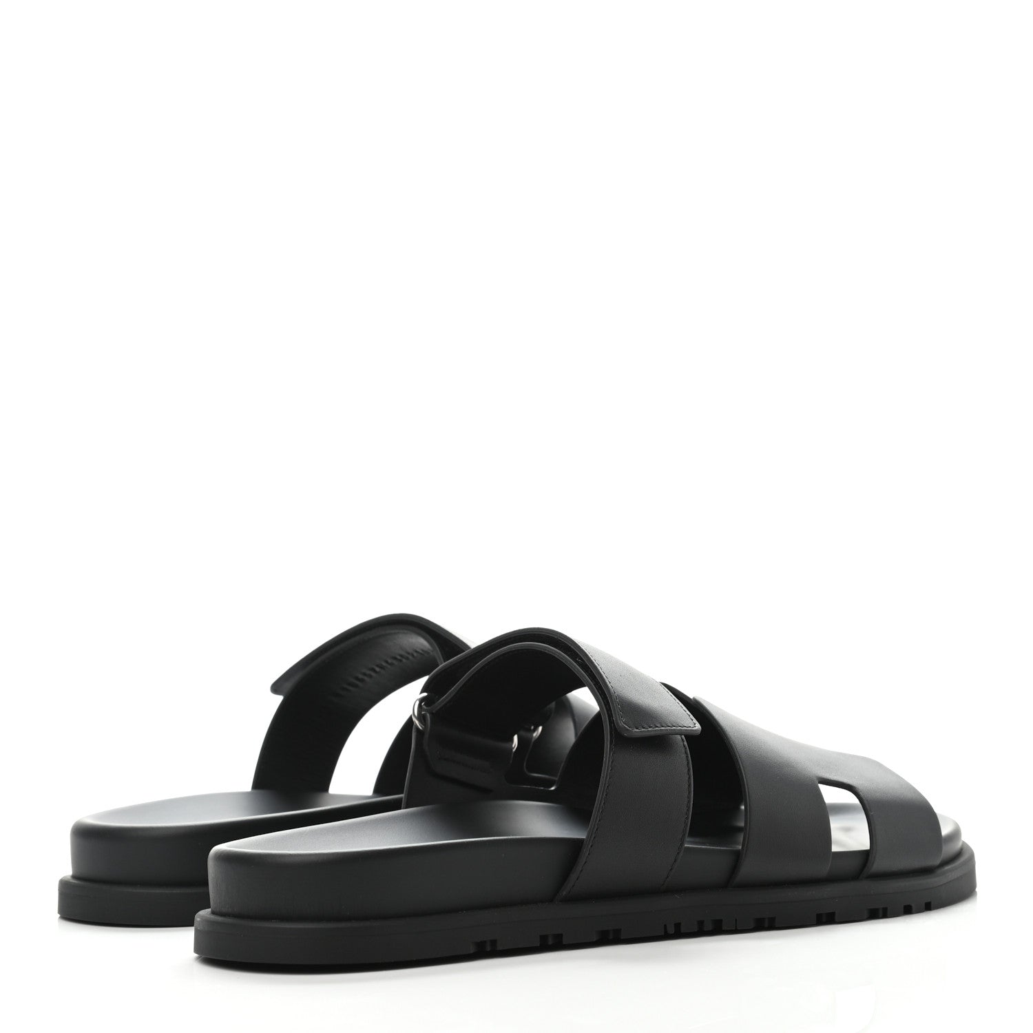 Hermes Calfskin Mens Chypre Sandals 43 Black 3 of 4