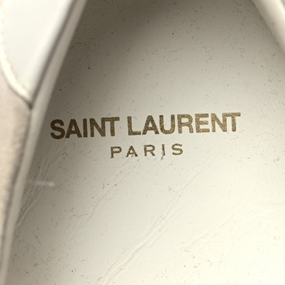 Saint Laurent Distressed Suede Womens Court Classic Sneakers 39 White Pink 8 of 8