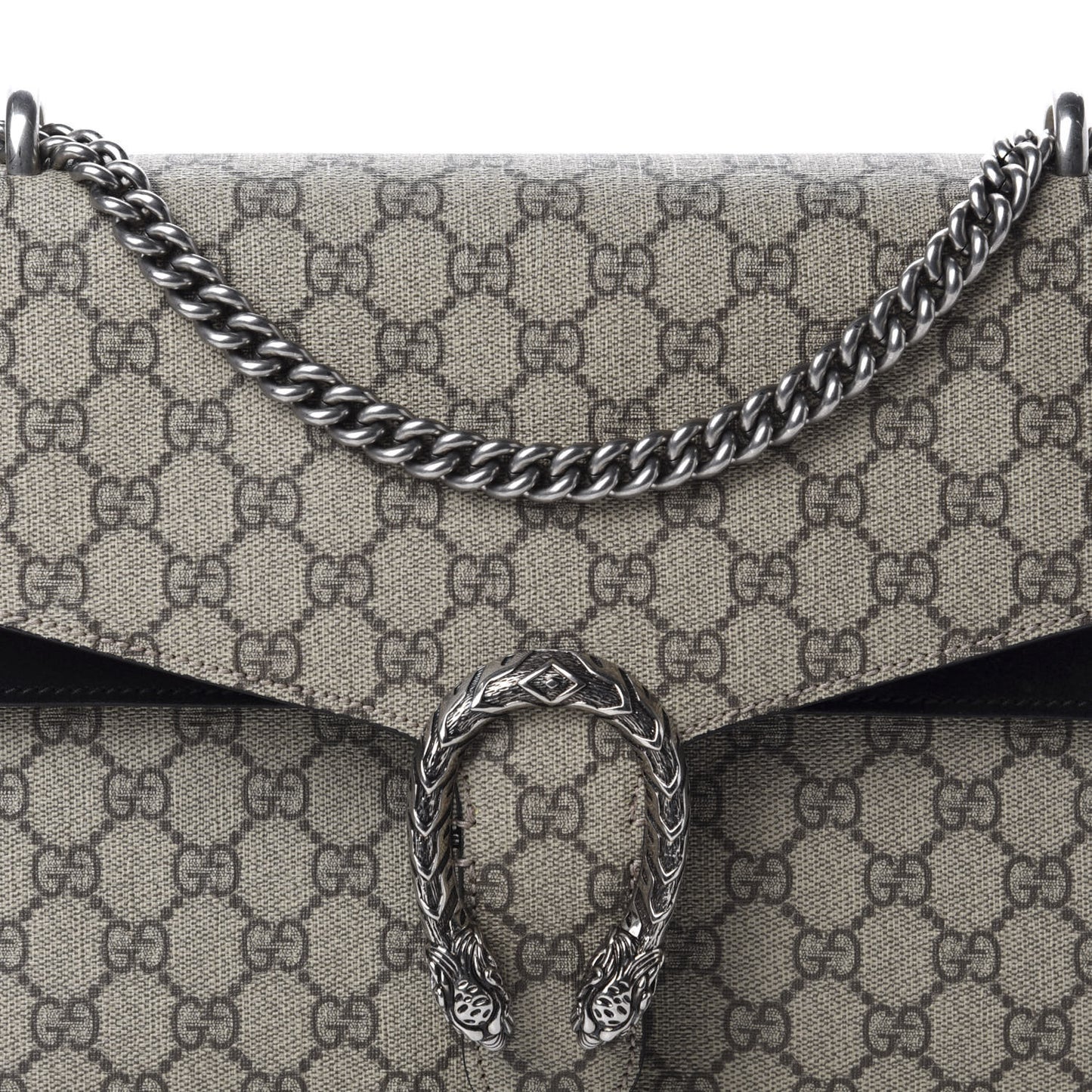GG Supreme Monogram Medium Dionysus Shoulder Bag Black