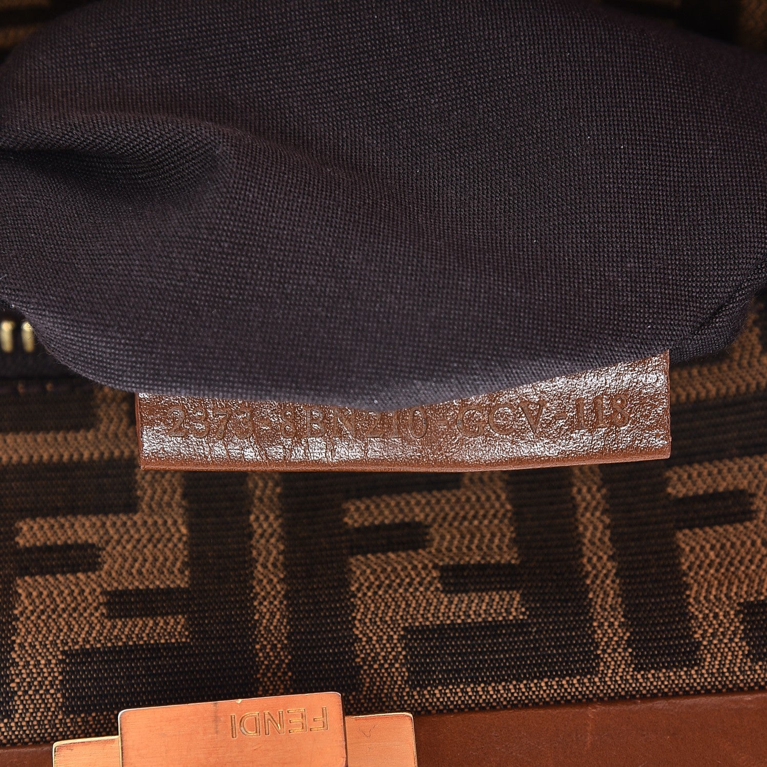 Fendi Corda Zucca Large Peekaboo Iconic Satchel Cognac 8 of 19