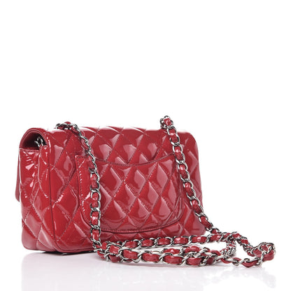 Chanel Patent Calfskin Quilted Mini Rectangular Flap Red 3 of 8