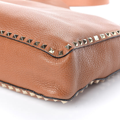 Valentino Garavani Pebbled Calfskin Large Rockstud Flip-Lock Messenger Bag Light Cuir 13 of 13