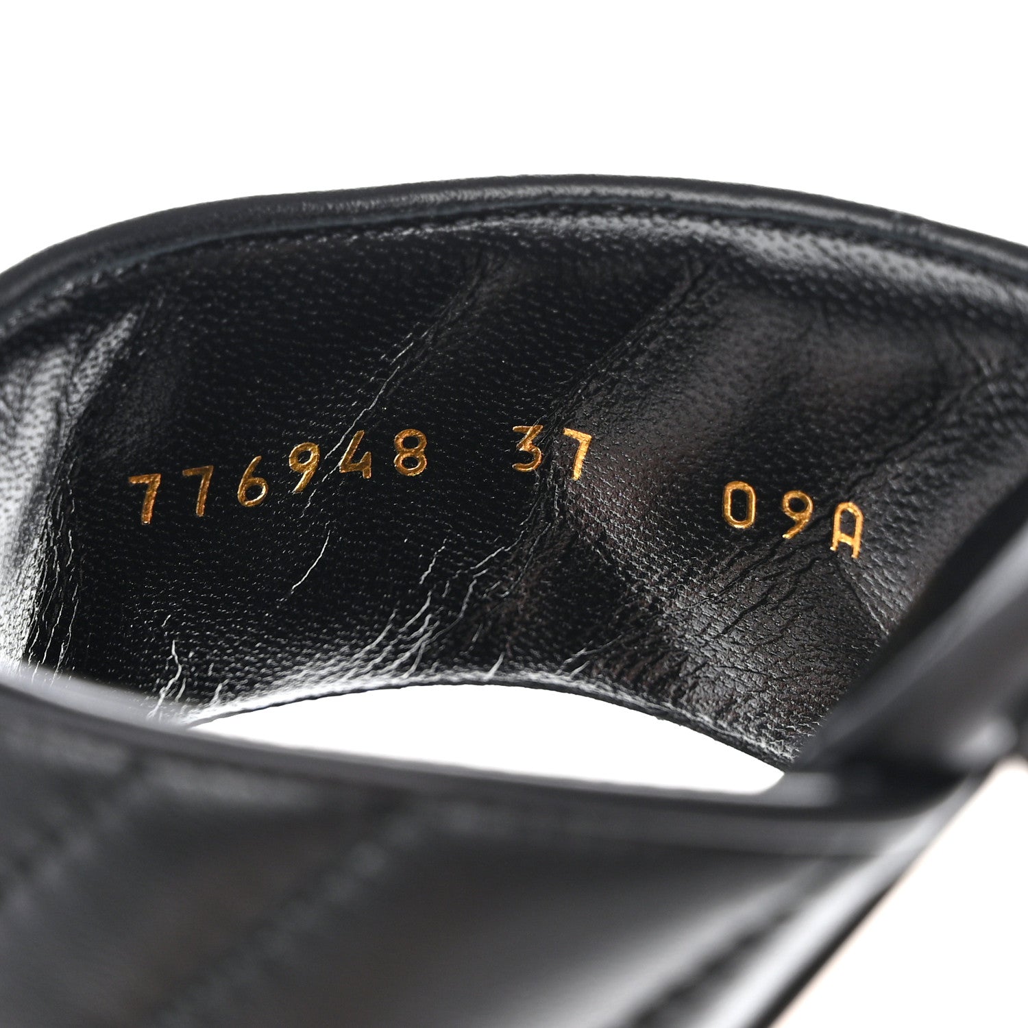 Gucci Nappa Charlotte Double G Marmont Thong Sandals 37 Black 8 of 9